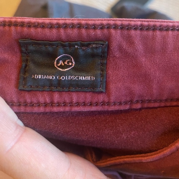 AG Maroon High Rise Skinny Jeans - Picture 7 of 9